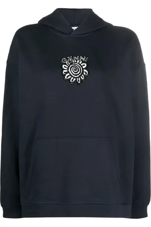 Ganni Isoli Flower organic cotton hoodie