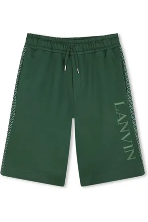 Lanvin Elasticated logo-embroidered shorts