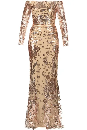 Elie saab Embroidered tulle maxi dress
