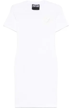 VERSACE Logo-print mini dress