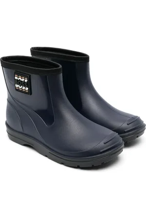 HUGO BOSS Logo-patch slip-on wellies