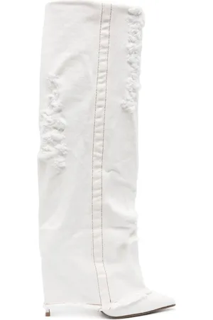 LE SILLA Andy 120mm cuffed denim boots