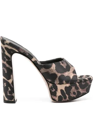 LE SILLA Resort 140mm leopard-print sandals