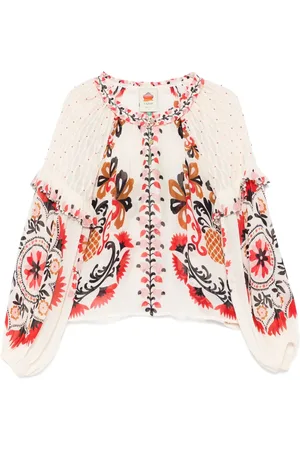 Farm Rio Cashew Mandala blouse