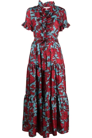 La DoubleJ Long and Sassy floral ruffle dress
