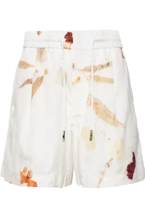 Feng Chen Wang Abstract-print drawstring shorts