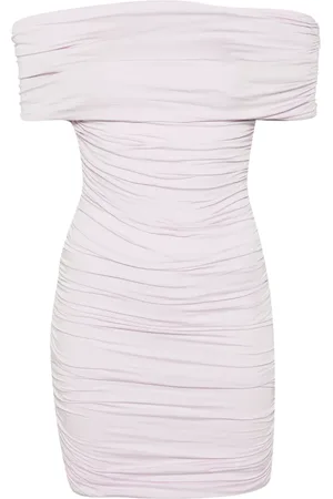PNK Cowl-neck draped minidress