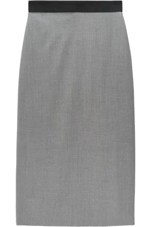 Msgm Logo-embroidered maxi skirt