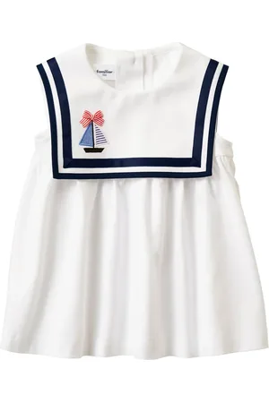 Familiar Motif-embroidered cotton blouse