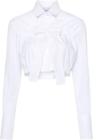 Patou Bow-detail cropped blouse