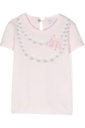 MONNALISA Necklace-print cotton T-Shirt