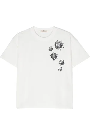Le pandorine Sequin-embellished organic cotton T-shirt