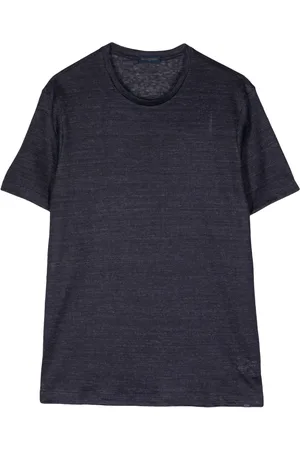 Paul & Shark Crew-neck linen T-shirt