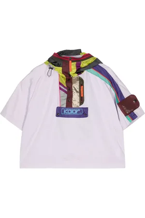 Kolor Colour-block short-sleeve hoodie