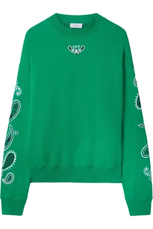 OFF-WHITE Arrow bandana-embroidered cotton sweatshirt
