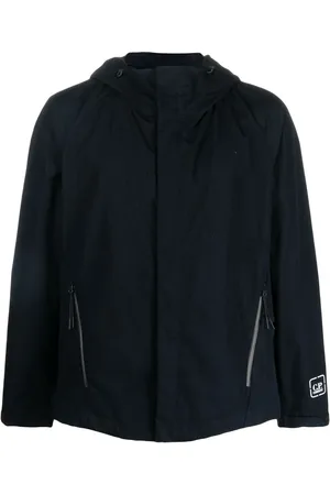 C.P. Company Logo-patch zipped hooded jacket