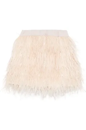 Le pandorine Feather-embellished skirt