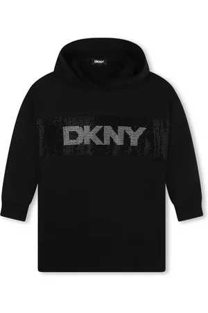 DKNY Hooded long-sleeve dress