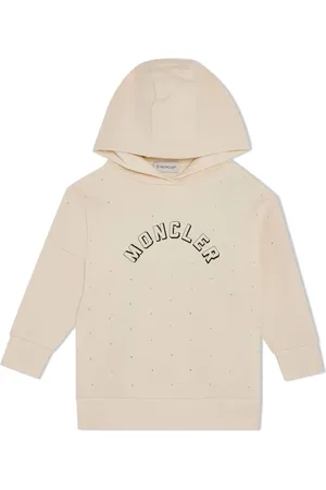 Moncler Rhinestone-embellished logo-print cotton hoodie