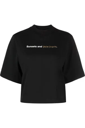 Palm Angels Sunsets-print cotton T-shirt