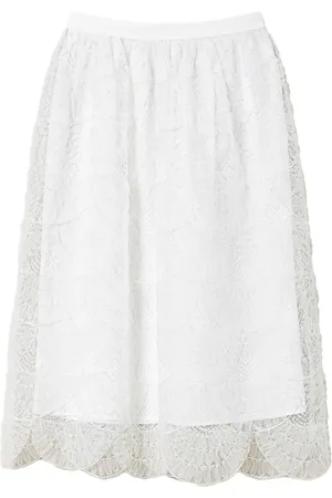 Twin-Set Embroidered organza skirt