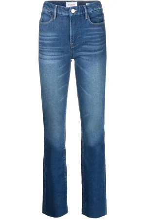 Frame High-rise straight-leg jeans