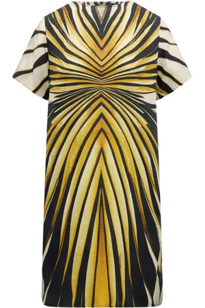 Roberto Cavalli Abstract-print silk dress