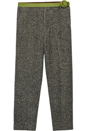 Prada Belted slim fit trousers