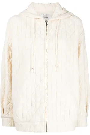 B+AB Hooded quilted zip-up jacket