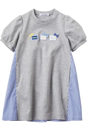 Familiar Patch-detail cotton dress