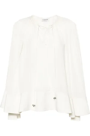 Lanvin Gathered drop-shoulder kaftan