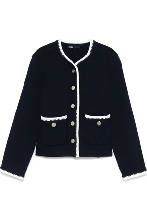 Maje Contrast-trim cardigan