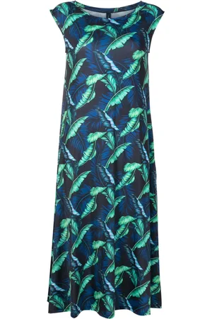 Lygia & Nanny Tie leaf-print midi dress
