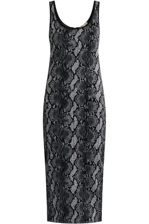 Michael Kors Snake-print georgette midi dress