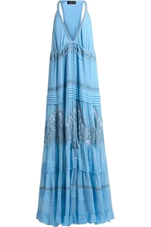 Etro Floral-embroidered silk dress