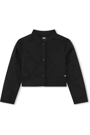 DKNY Band-collar buttoned padded jacket