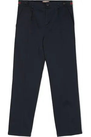 Gucci Web-stripe straight-leg trousers