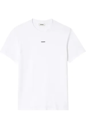 Sandro Logo-embroidered cotton T-shirt