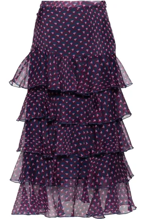 Cynthia Rowley Ruffled silk skirt