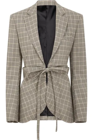 Paco rabanne Plaid check fitted jacket