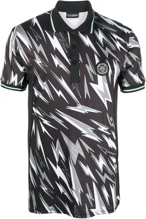 Philipp Plein Lightning bolt print polo shirt