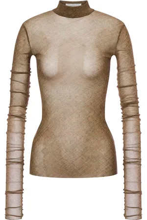 Serafini Sheer high-neck top
