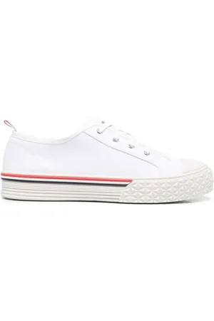 Thom Browne Stripe-trim lace-up sneakers
