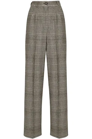 Dolce & Gabbana Plaid-pattern flared trousers