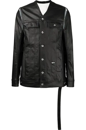 Rick Owens Buttoned-up leather jacket