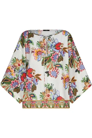 Etro Floral-print draped blouse