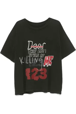 RRR-123 Slogan-print T-shirt