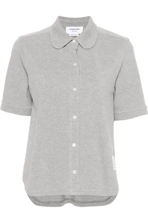 Thom Browne Logo-patch piqu?? shirt