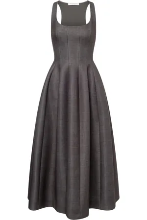 Serafini Square-neck full-skirt dress