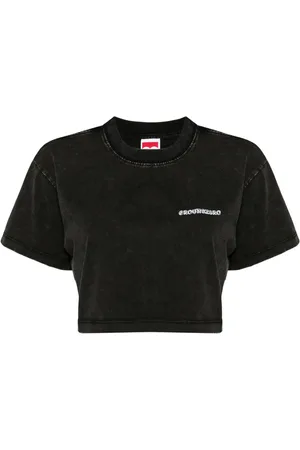Ground Zero Logo-print cropped T-shirt